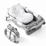 Topika Foldable Baby Bathtub with Thermometer & Cushion for 0-36 Monthes