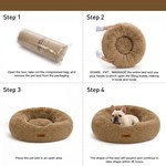 Topika Calming Plush Donut Pet Bed for Small and Medium Dogs
