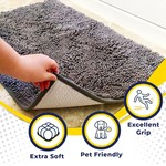 Topika Super Absorbent Non-Slip Washable Microfiber Dog Door Mat Pet Rug