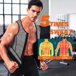 Topika - Shape Vests For Men Sweat Vest, Mens Waist Trainer Zip Slim Vest