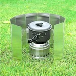 Topika 16 plates Camping Stove Windscreen, Portable Folding Al Wind Shield