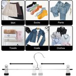 TopikaHome - 10/20PCS Metal Pants & Skirt Hangers with Adjustable Clips
