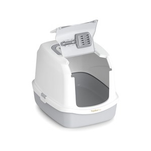 Topika Hooded Cat Litter Box with Litter Scoop, Fully Enclosed, Leak-Proof.