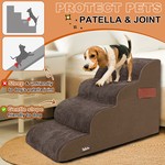 TopikaPet - 3-Step Dog Stairs for Small Dogs and Cats