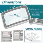 Topika -5x Magnifying Glass with Light,Adjustable LED, Foldable for Reading