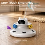 Topika Cat Laser Toy Auto Rotating Feather Ball Interactive Toy