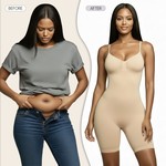 Lekkon Seamless Shaping Bodysuit for Women, Tummy-Waist-Hip-Thigh Sculpting