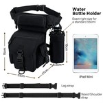 Topika Tactical Leg Bag for Men - Waterproof Thigh Bag with Bottle Holder