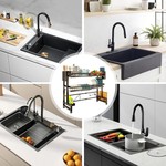 Topika 2 Tier Adjustable Over The Sink Dish Drying Rack& Accessories
