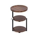Topika - Round Side Table, 3-Tier Small Table For Bedroom And Living Room