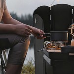 Topika Camping Stove Windscreen Folding, 60cm Tall Galvanised Steel Shield