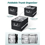 Topika - Car Cooler Box Insulated Storage Bag, Foldable Car Trunk Organiser