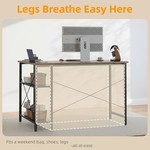 Topika L-Shaped Computer Desk with Shelves, 90cm Wide Corner Study Desk