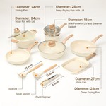 Topika - 13Pc Premium Non-Toxic Home Kitchen Non-Stick Cookware Pan Pot Set