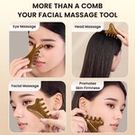 Topika - Scalp Massager Hair Growth Tool, Wooden Gua Sha for Face & Head