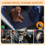 Topika - Dog Car Seat Cover for Back Seat,Hard Bottom Dog Back Seat Hammock