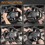 Topika - Exquisite Microfiber Leather Steering Wheel Cover, Universal Fit