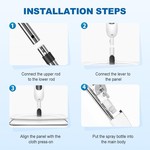 Topika - Spray Mop for Cleaning, Microfiber Flat Mop + 3 Piece Cloth Pads