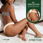 Lekkon Women Thongs Panties Classic Microfiber Silky Underwear 3/6 Pack
