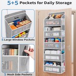Topika - 5 Tier Over The Door Hanging Organizer, 10 Large Storage Pockets