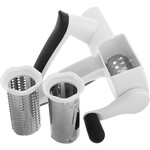 Topika - Rotary Cheese Grater With Handle, Manual Cheese Grinder, 3 Drums