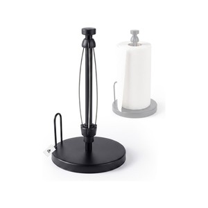 Topika - Black Paper Towel Holder, Stainless Steel Kitchen Towel Holder