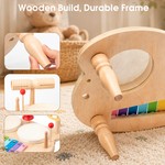 Topika Wooden Toddler Drum Set Montessori Musical Instruments for 1-9 years