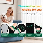 Topika Five-Finger Mitt Pet Hair Remover Glove, Reusable, Green, 1PC