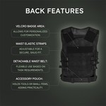 Topika Tactical Vest 600D Polyester Adjustable Training Vest with Pouches