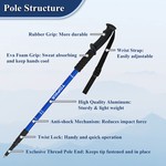Topika - Hiking Sticks Anti-Shock Trekking & Walking Poles Super Light