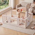Topika Large Baby Playpen & Toy Storage Cabinet Set, 100 Ocean Balls