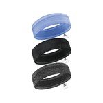 Workout Headbands - Non-Slip Sweat Athletic Hairbands - 24 x 4.5cm - 3 Pack