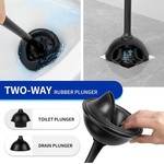 TopikaHome - Toilet Plunger & Bowl Brush Combo Set for Bathroom Cleaning