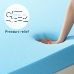 Topika Gel Infused Memory Foam Mattress Topper, Cooling Pad Queen/Full/Twin