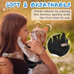 TopikaPet - Cat Harness and Leash Set, Escape Proof, Adjustable Cat Vest