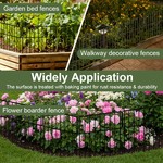 Topika Garden Animal Fence Barrier, No-Dig Metal Fence Panels 10pack