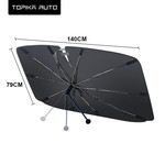 Topika Car Windshield Sun Shade Foldable Umbrella 3 Sizes with Storage Bag