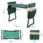 Topika - Foldable Garden Kneeler/Seat 2-in-1, Heavy Duty Gardener Stool