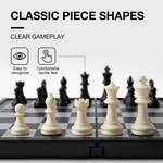 Topika Magnetic Chess & Checkers Set with Extra Queens Portable Board