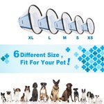 TopikaPet - 5-Size Dog Cone Collar, Adjustable Pet Recovery Elizabeth Cone