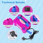 Topika Portable Electric Air Balloon Pump Inflator with 2 Tying Tools
