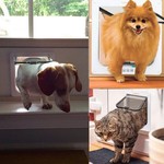 TopikaPet - 4-Way Locking Cat Door, Weatherproof, Adjustable Flap for Pets