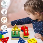 TopikaKids - 3-in-1 Montessori KidsToy Set for Toddlers Building Blocks