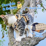 TopikaPet - Adjustable Cat Harness and Leash Set for Walking and Safety