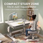 Topika Height Adjustable Kids Study Desk and Chair Set with LED Light