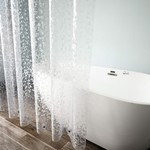 TopikaHome Shower Curtain Liner EVA 180x200cm, 3D Pebble, Heavy Duty 8G