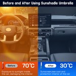 Topika - Car Sun Shade Umbrella 140x79cm Windshield Windscreen Cover