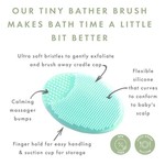 Topika Baby Bath Brush Baby Cradle Cap Brush Silicone Massage Brush