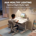 Topika Height Adjustable Kids Study Desk and Chair Set with LED Light