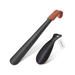 Topika - Shoe Horn Long Handled Metal ShoeHorn Set for Home and Travel Use